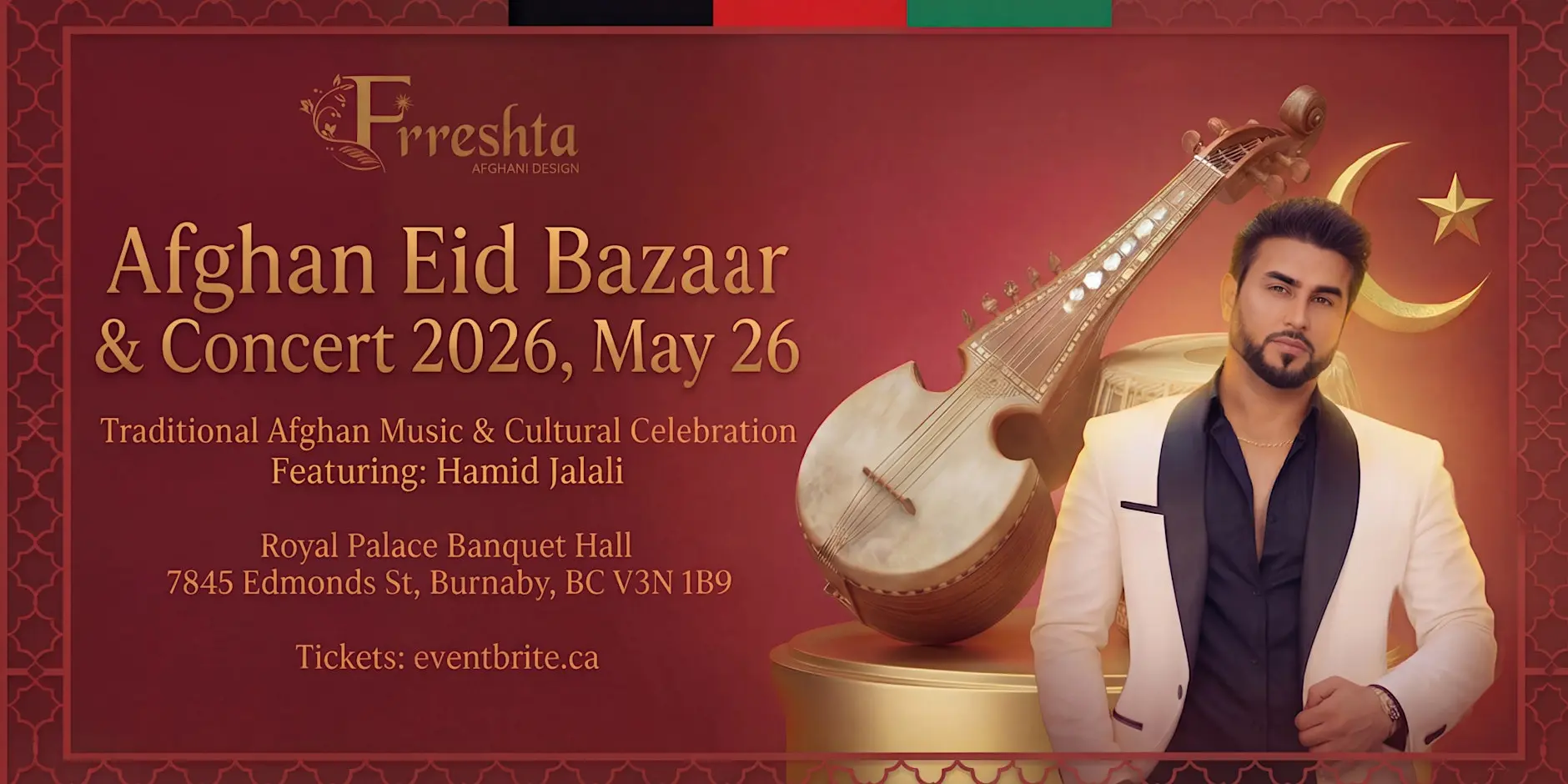 Freshta Afghani Desgin's Afghan Eid Bazaar & Concert 2026